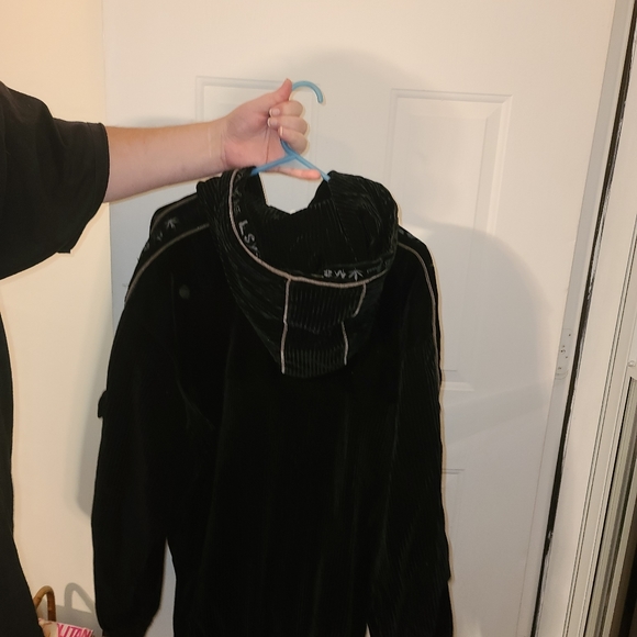 Vintage budda bean velvor jacket with hood - Picture 3 of 3